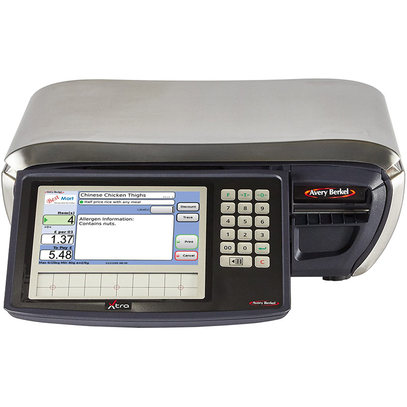 Avery Berkel XTs Label & Receipt Printing Scales