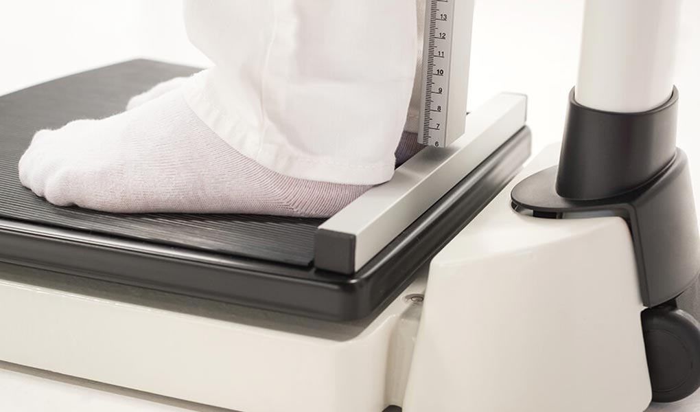 Seca 704S Column Scale with Integrated Measuring Rod